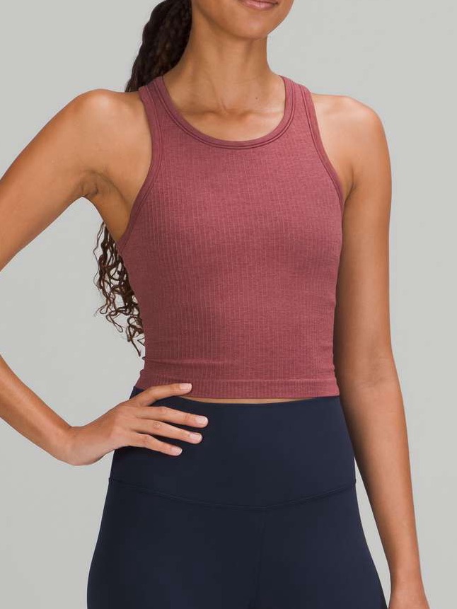 Lululemon Ebb To Street Cropped Racerback Tank Top